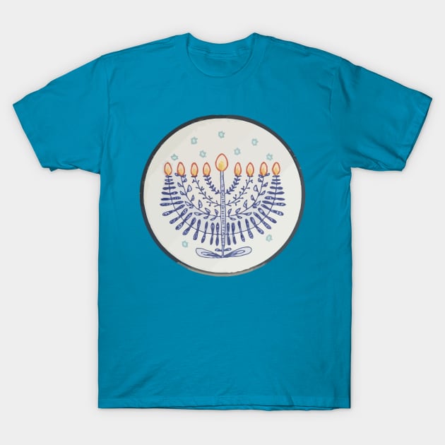 Menorah T-Shirt by Skinnypop100